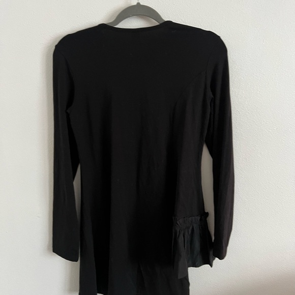 Amma Asymmetrical Ruffle Black Top, size small - Picture 2 of 7